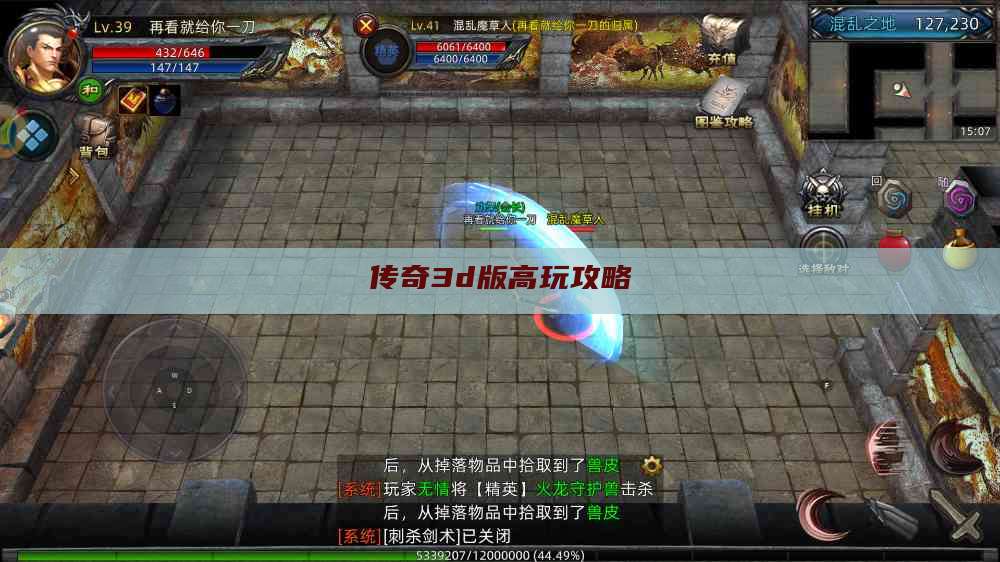 传奇3d版高玩攻略