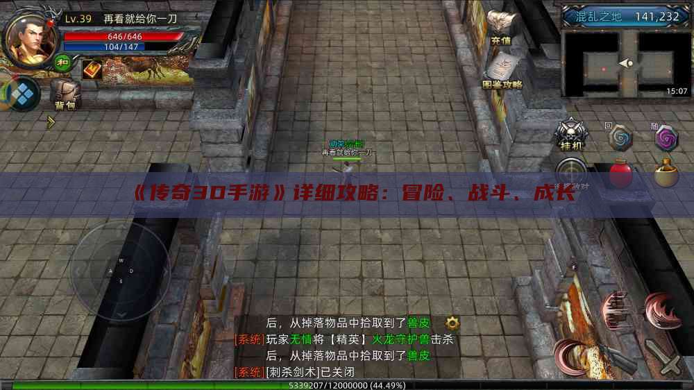 《传奇3D手游》详细攻略:冒险、战斗、成长