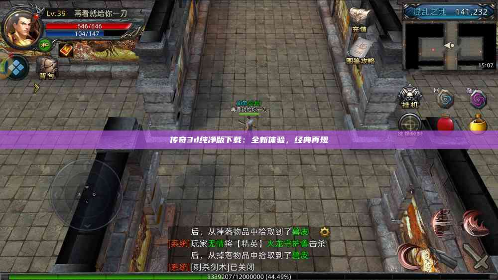 传奇3d纯净版下载：全新体验，经典再现