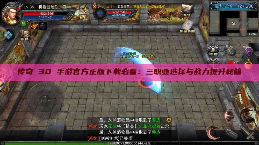传奇 3D 手游官方正版下载必看：三职业选择与战力提升秘籍