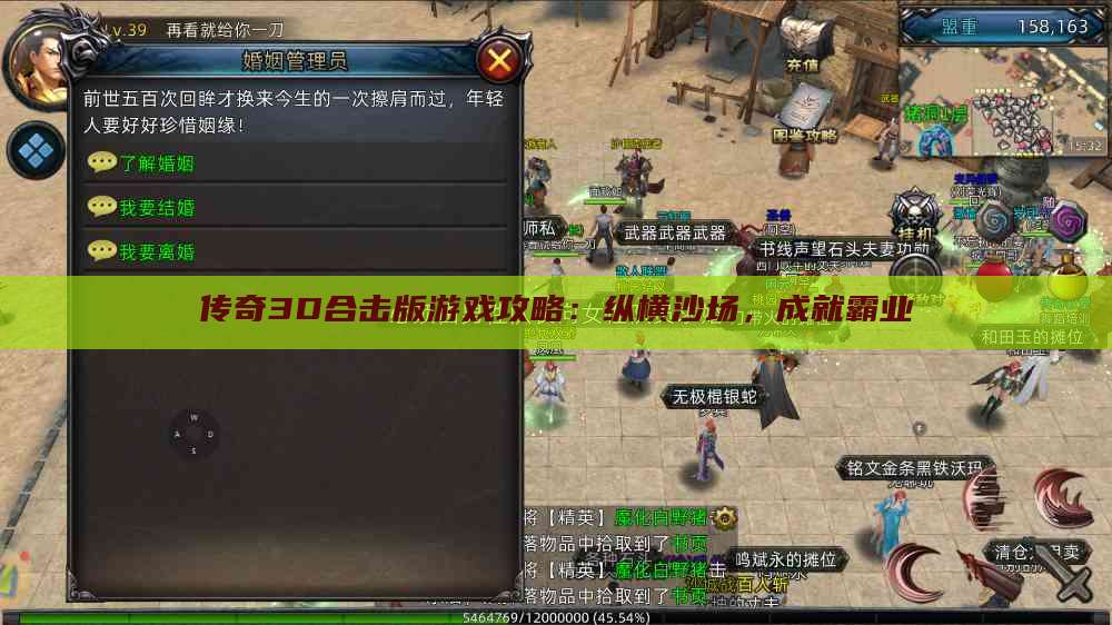 传奇3D合击版游戏攻略：纵横沙场，成就霸业