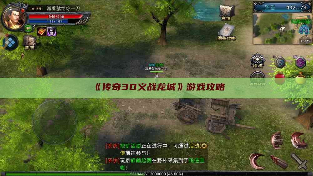 《传奇3D义战龙城》游戏攻略