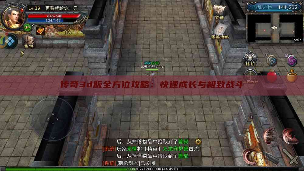 传奇3d版全方位攻略：快速成长与极致战斗